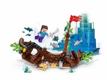 Конструктор Minecraft Затонувший корабль 119 деталей My World Майнкрафт MG832A фото