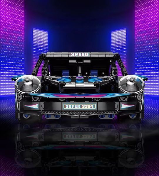Конструктор спорткар PORSCHE 911 Cyberpunk гоночна машина 540 деталей BOX 9055-4 фото
