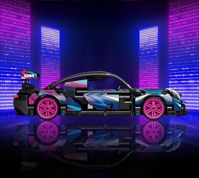 Конструктор спорткар PORSCHE 911 Cyberpunk гоночна машина 540 деталей BOX 9055-4 фото