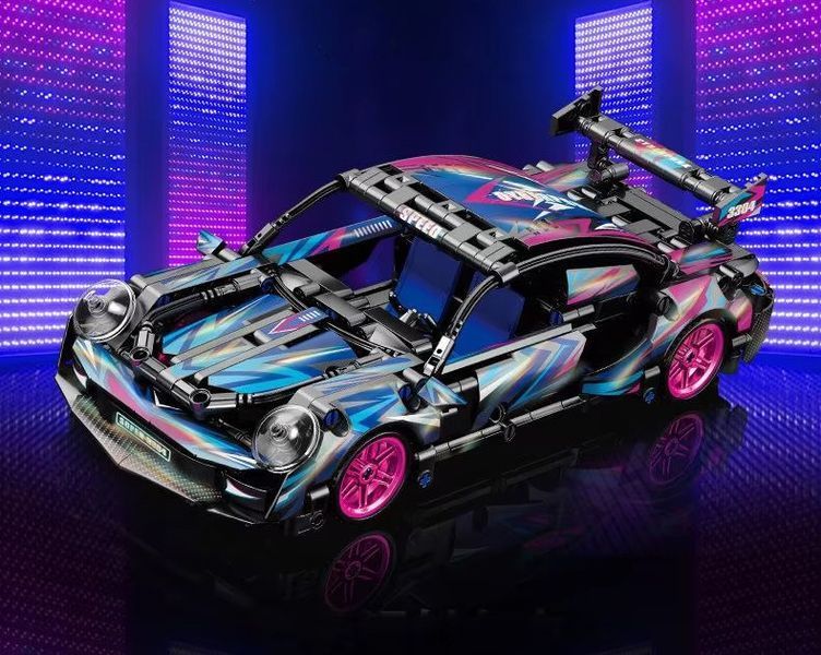 Конструктор спорткар PORSCHE 911 Cyberpunk гоночна машина 540 деталей BOX 9055-4 фото