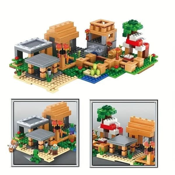 Конструктор Minecraft SJ8802 Селище 6 в 1 569 деталей Майнкрафт MineWorld My World SJ8802 фото