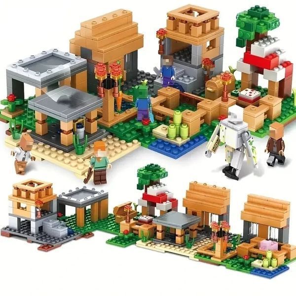 Конструктор Minecraft SJ8802 Селище 6 в 1 569 деталей Майнкрафт MineWorld My World SJ8802 фото