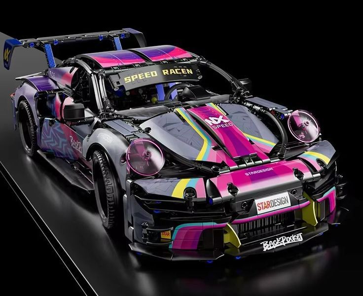 Конструктор спорткар PORSCHE 911 Cyberpunk гоночна машина 1611 деталей 911CYB фото