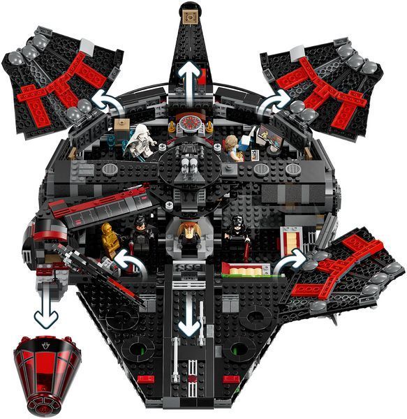 Конструктор Star Wars Темний Сокіл тисячоліття (Dark Falcon) 1579 деталей 75389 фото