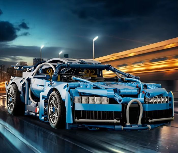 Конструктор на радіокеруванні Bugatti Chiron гоночна машина 1310 деталі BOX 1310BGRC фото