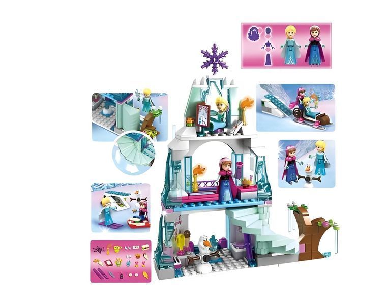 Конструктор Крижане Серце Frozen крижаний замок принцеса для дівчаток 321+ деталей 3312 фото