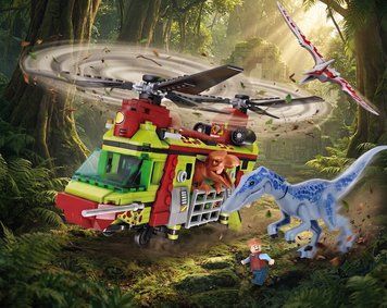 Конструктор Jurassic World Напад баріонікса на гелікоптер FC3722 585 деталей FC3722 фото