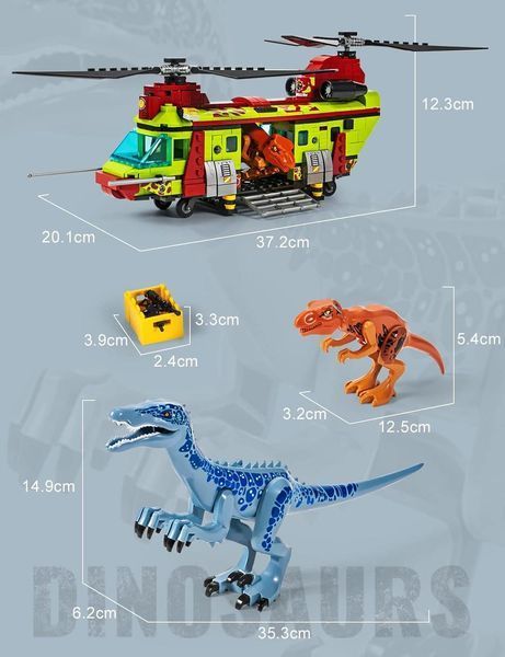 Конструктор Jurassic World Нападение барионикса на вертолет FC3722 585 деталей FC3722 фото