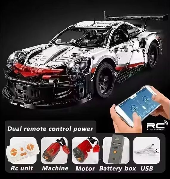 Конструктор на радіокеруванні PORSCHE 911 RSR гоночна машина 1580 деталей 42096RC фото