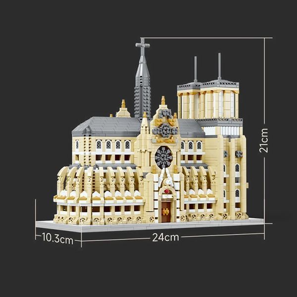 Конструктор Нотр-Дам з підсвіткою 2908 деталей Notre-Dame de Paris 2908 фото