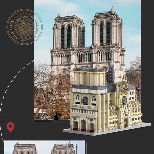 Конструктор Нотр-Дам з підсвіткою 2908 деталей Notre-Dame de Paris 2908 фото