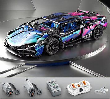 Конструктор на радіокеруванні Lamborghini Sian FK937 Cyberpunk гоночна машина 1280 деталі BOX 1280CYBRC фото