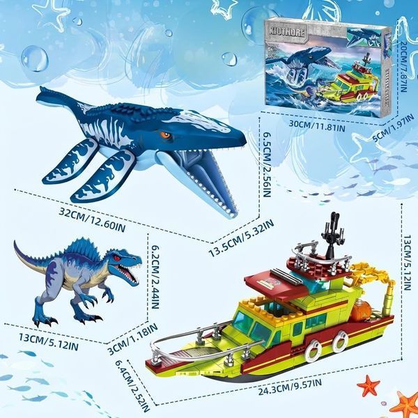 Конструктор Jurassic World Морський дослідник: Пригоди динозаврів 327 деталей FC3728 фото
