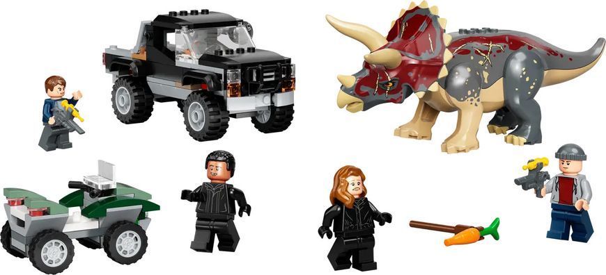 Конструктор Jurassic World Напад трицератопса на пікап 76950 фото