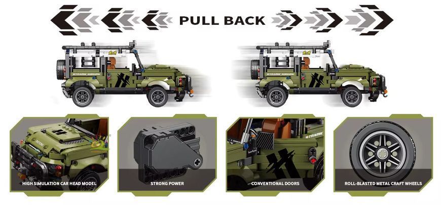 Конструктор джип Land Rover на 768 деталей BOX 3309 фото