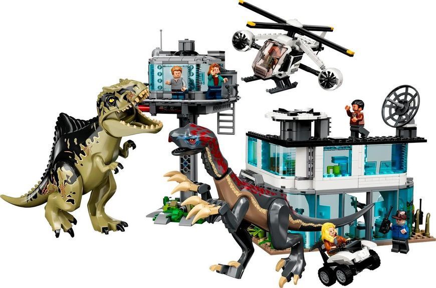 Конструктор Jurassic World Атака гігантозавра та теризинозавра 810 деталей 76949 фото
