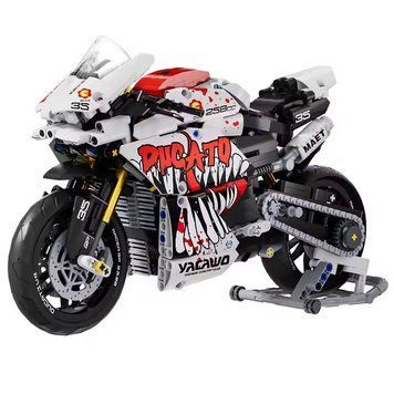 Конструктор Ducati Білий гоночний мотоцикл 863 детали 88800W фото