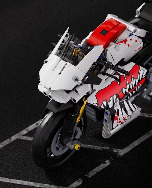 Конструктор Ducati Білий гоночний мотоцикл 863 детали 88800W фото