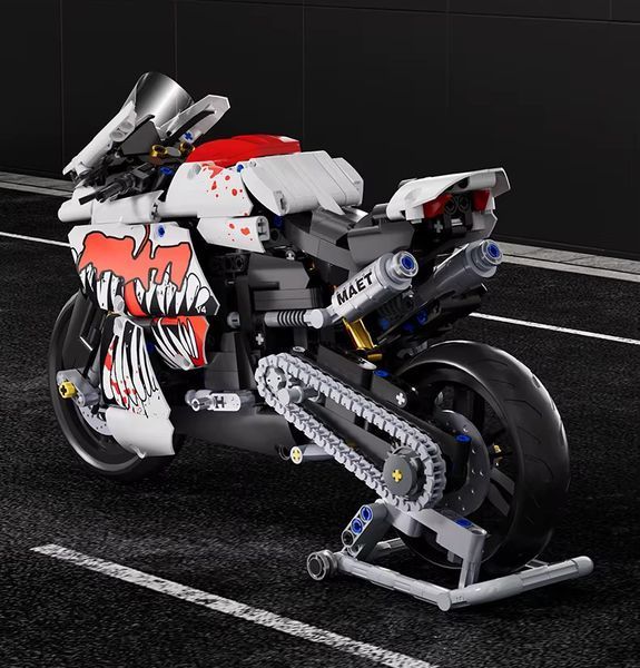 Конструктор Ducati Білий гоночний мотоцикл 863 детали 88800W фото