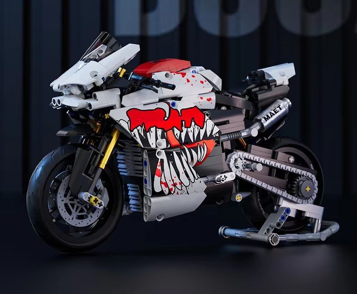Конструктор Ducati Білий гоночний мотоцикл 863 детали 88800W фото