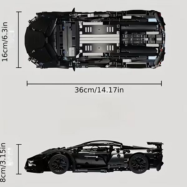 Конструктор спорткар Lamborghini Sian FK937 гоночна машина 1280 деталі Black 1280Black фото