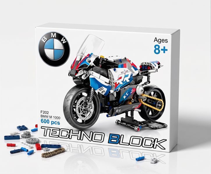 Конструктор BMW M 1000 гоночный мотоцикл 600 детали F202 фото