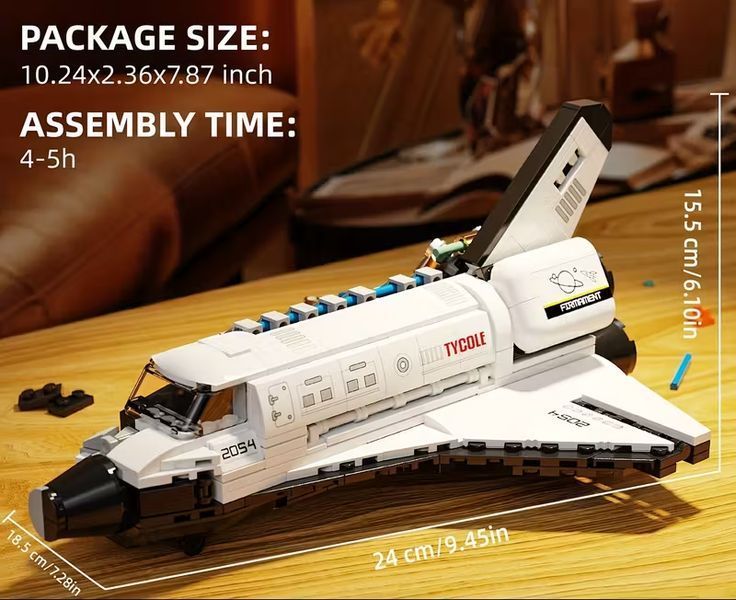 Конструктор Космічний шатл Space Shuttle з висувним супутником 536 деталей T2054 фото
