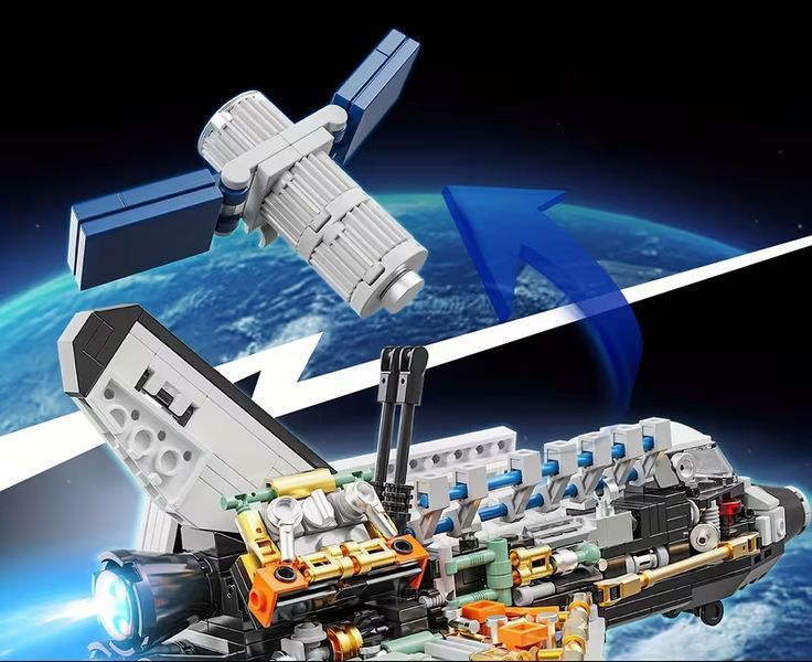 Конструктор Космічний шатл Space Shuttle з висувним супутником 536 деталей T2054 фото