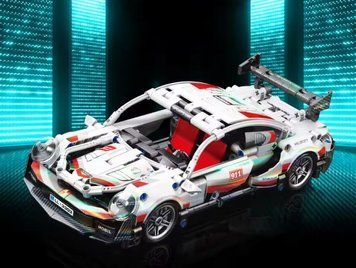 Конструктор спорткар PORSCHE 911 Білий гоночна машина 540 деталей BOX 9055-3 фото