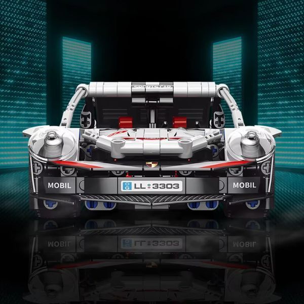 Конструктор спорткар PORSCHE 911 Білий гоночна машина 540 деталей BOX 9055-3 фото
