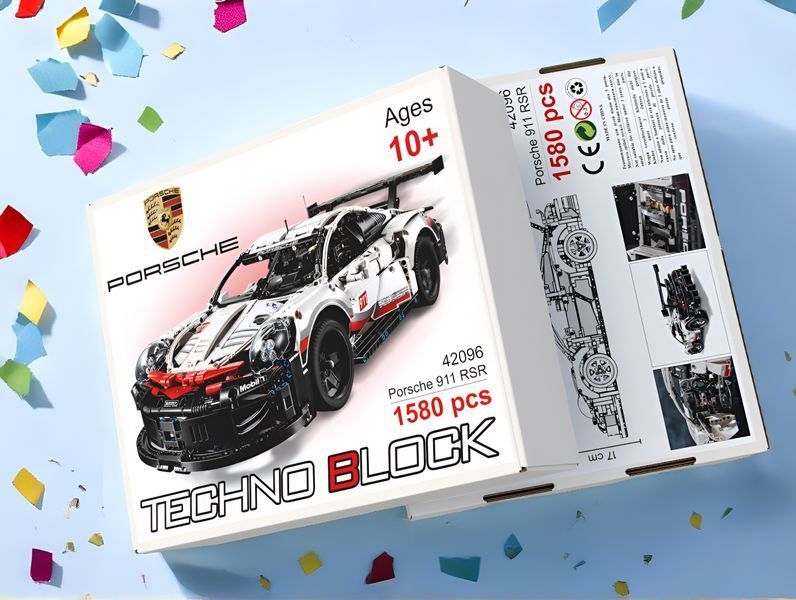 Конструктор спорткар PORSCHE 911 RSR гоночна машина 1580 деталей 42096 фото