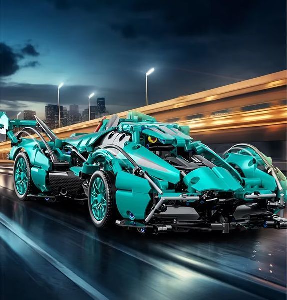Конструктор спорткар Lamborghini v12 Vision GT Tiffany Blue гоночна машина 1200+ деталей BOX QM00015BLUE фото