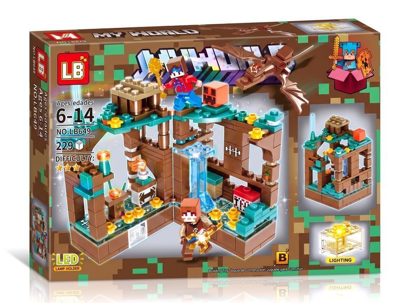 Конструктор Minecraft Тайна Светящегося Оазиса 229 детали My World Майнкрафт LB649B фото