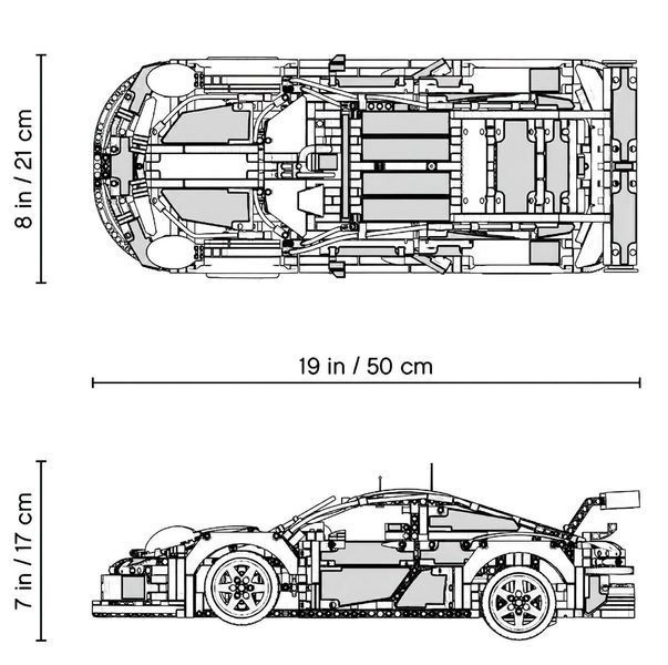 Конструктор спорткар PORSCHE 911 Martini Racing гоночна машина 1680 деталей 911MR фото