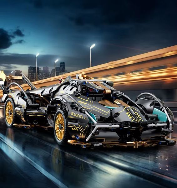 Конструктор спорткар Lamborghini v12 Vision GT Black Gold гоночна машина 1200+ деталей BOX QM00015 фото