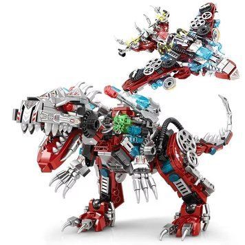 Конструктор 2в1 Робот Динозавр та Літак 422 деталі 422RP фото