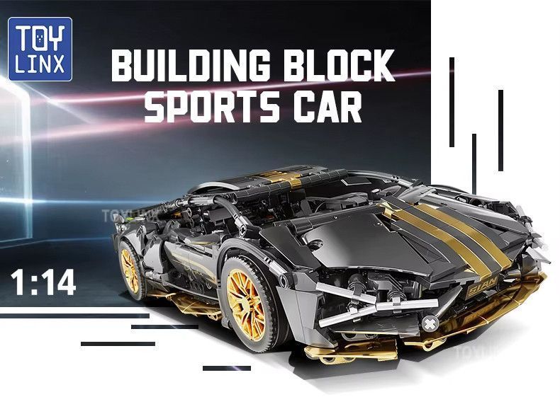 Конструктор спорткар Lamborghini Sian FK937 Black гоночна машина 1280 деталі (BOX) 1280BG фото